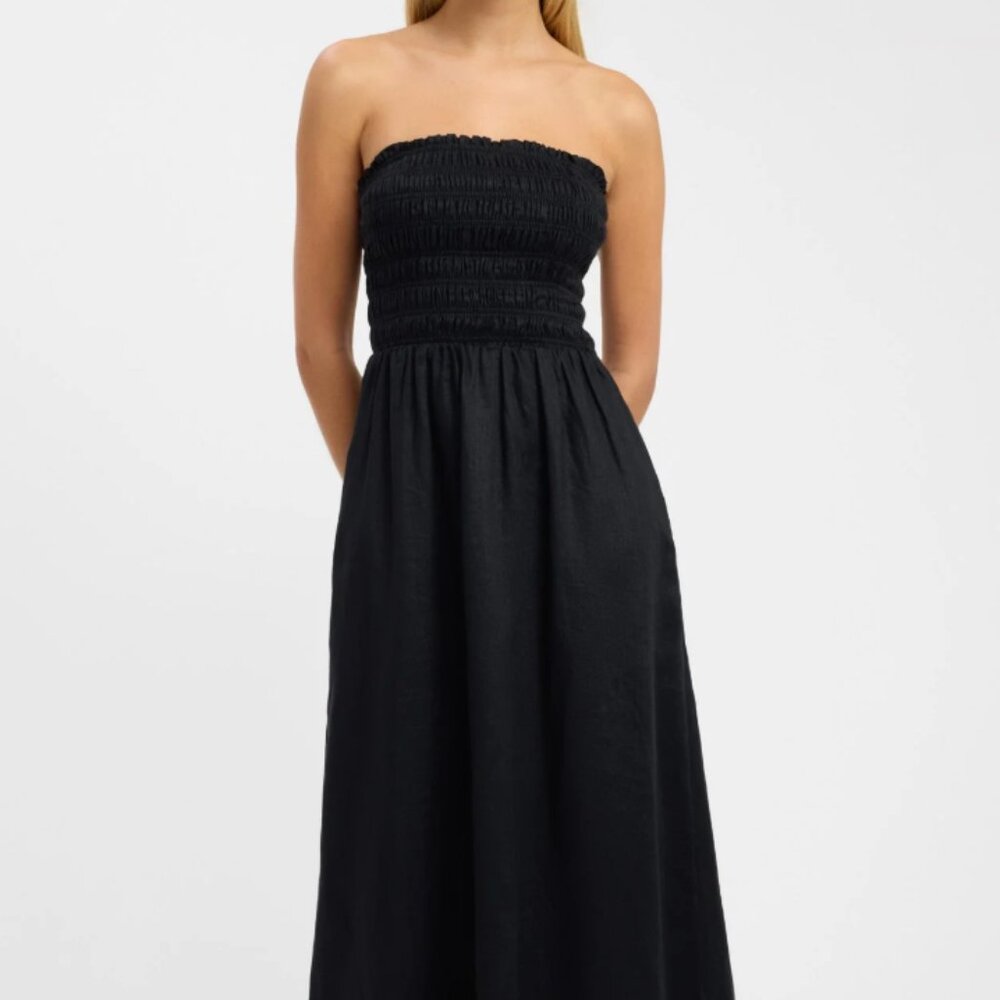 Smocked Strapless Dress